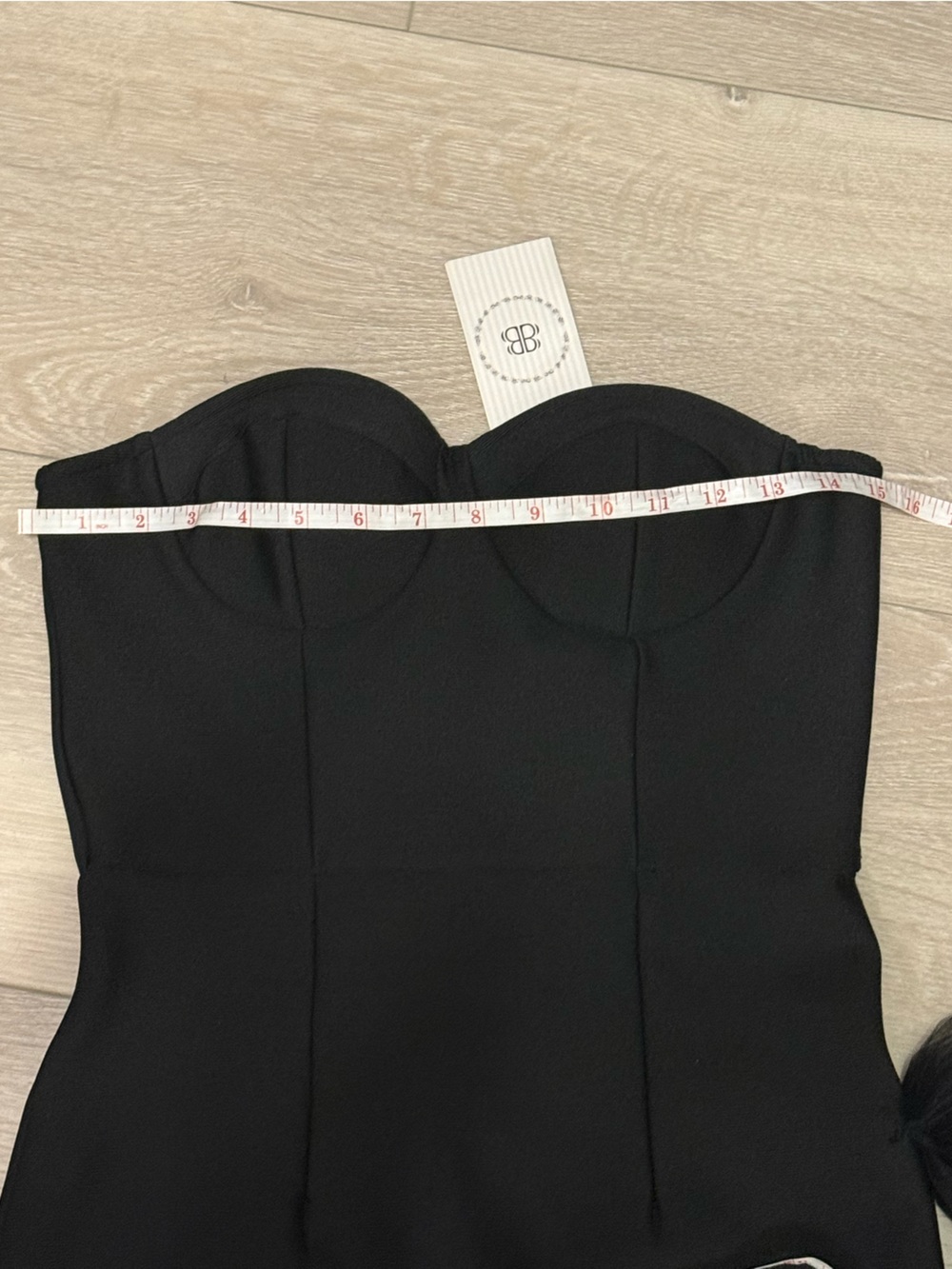 Bella Barnett Classic Strapless Black Midi Dress NWT - Picture 11 of 11